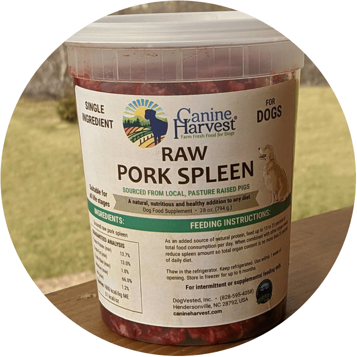 Canine Harvest Raw Pork Spleen